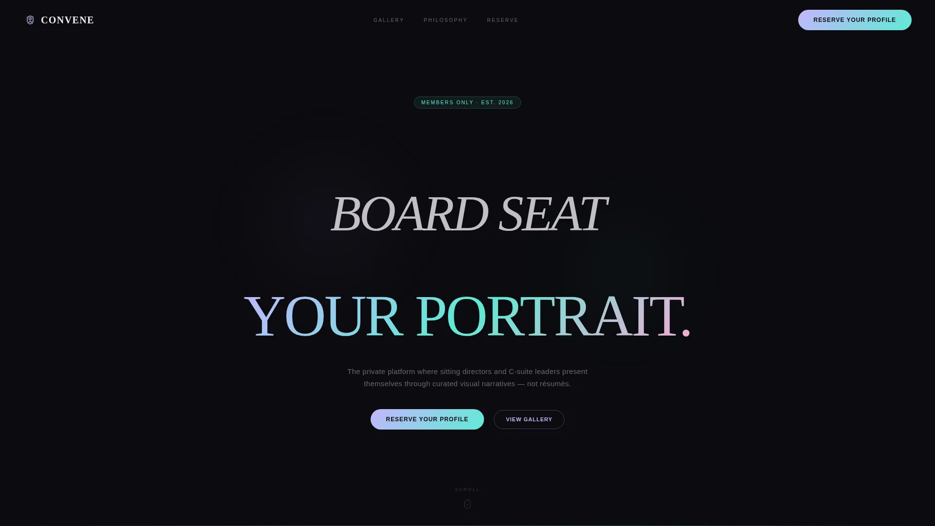 Board Member Networking Bio Landing Page Template