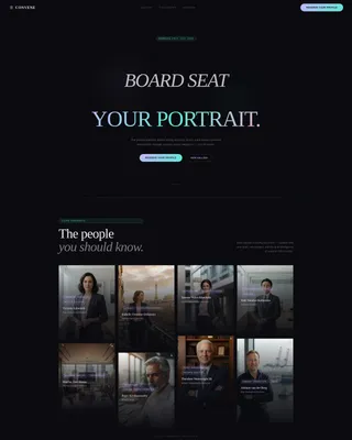 Board Member Networking Bio Landing Page Template