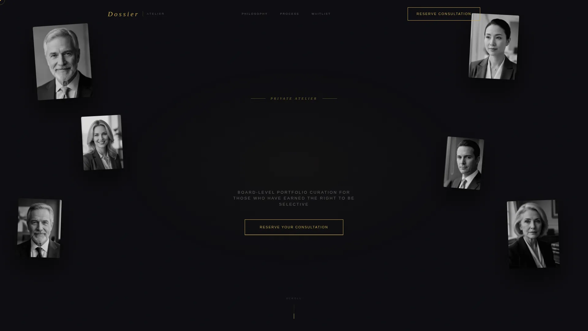 Board Member Portfolio Atelier Landing Page