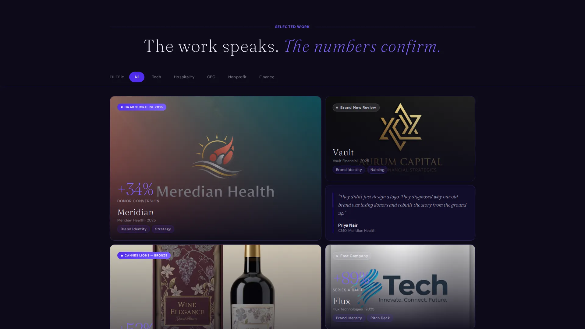 Brand Strategist Portfolio Landing Page Template