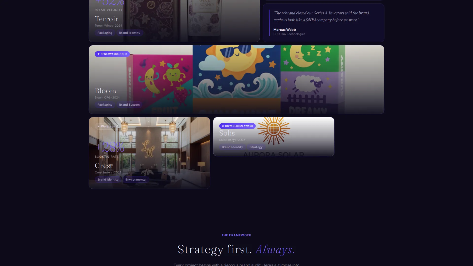 Brand Strategist Portfolio Landing Page Template