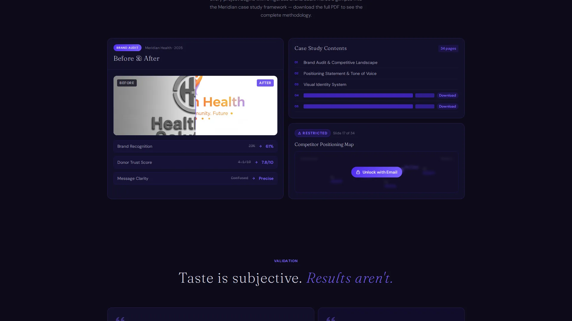 Brand Strategist Portfolio Landing Page Template