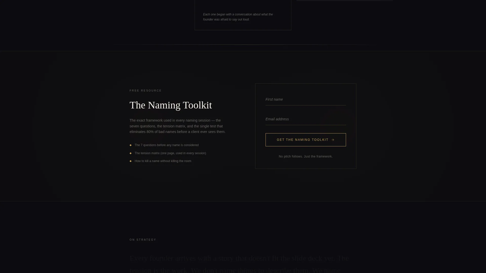 Elegant Brand Strategist Landing Page Template