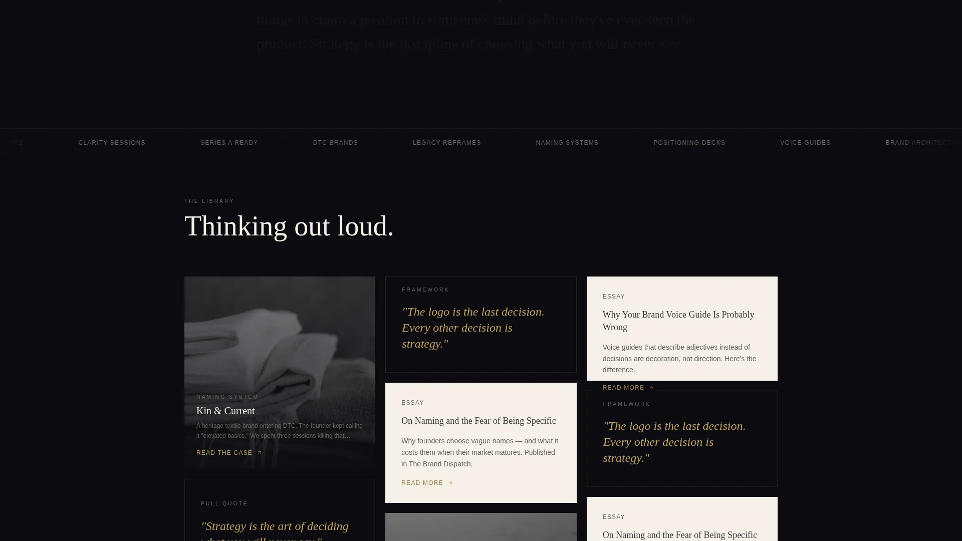Elegant Brand Strategist Landing Page Template