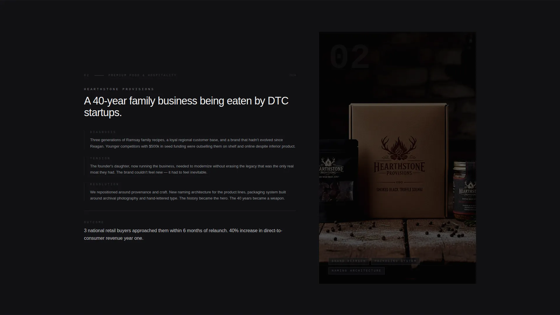 Dark Brand Strategist Landing Page Template