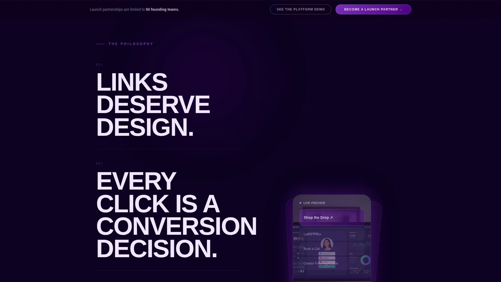 Bold Biolink Landing Page Template