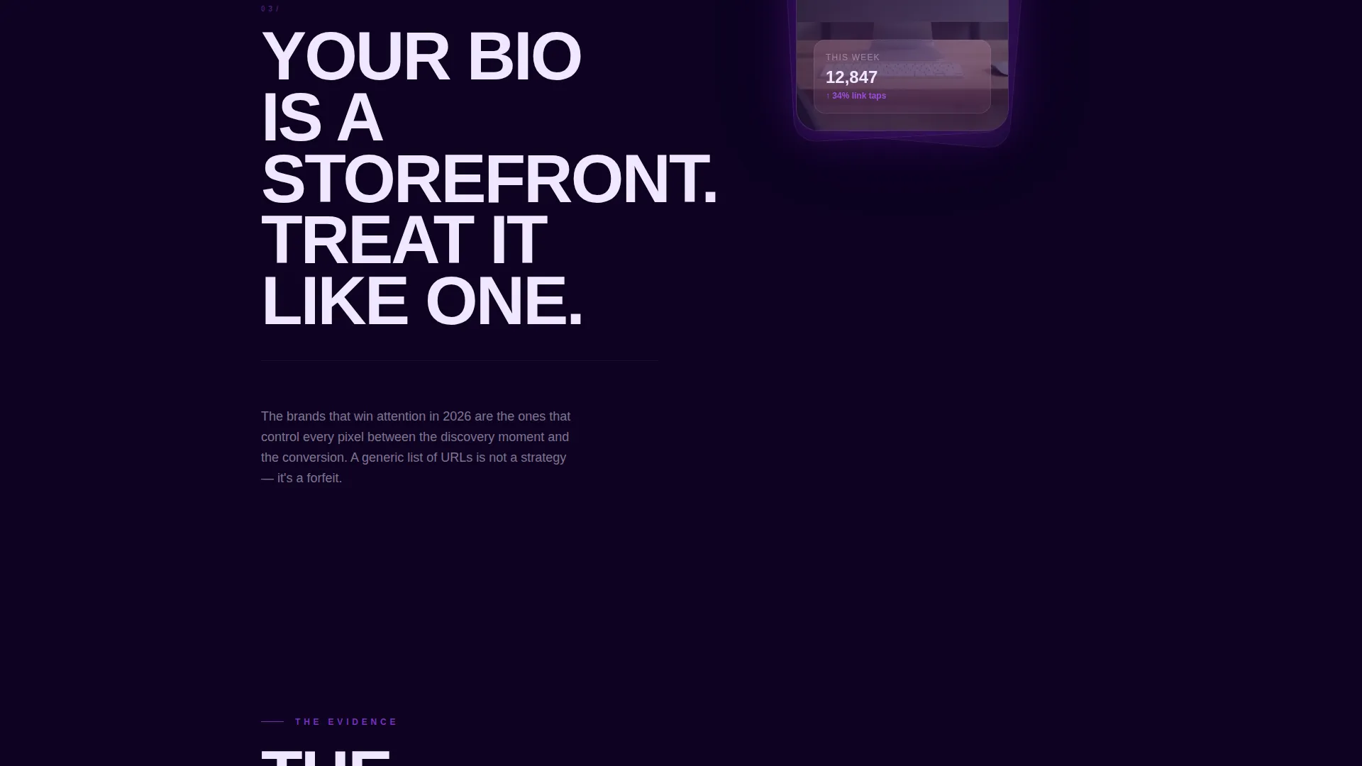 Bold Biolink Landing Page Template