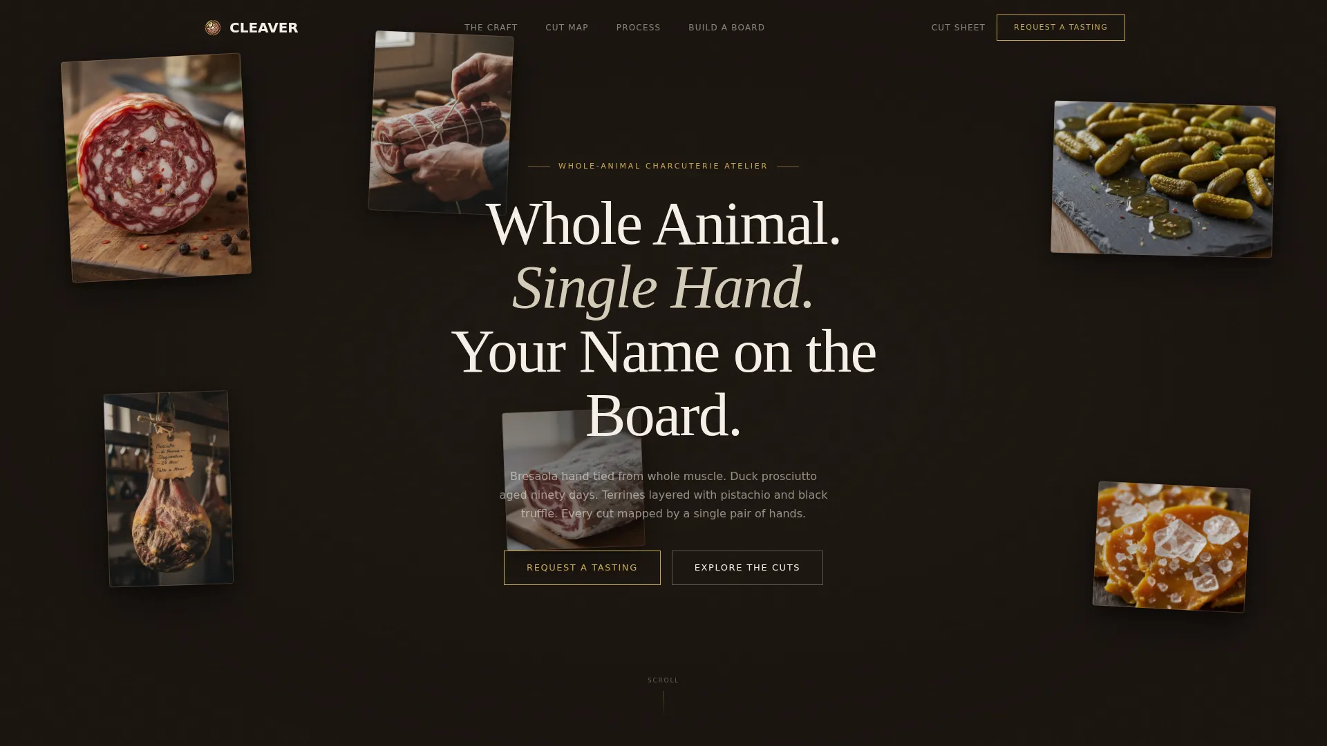 Artisan Charcuterie Landing Page Template