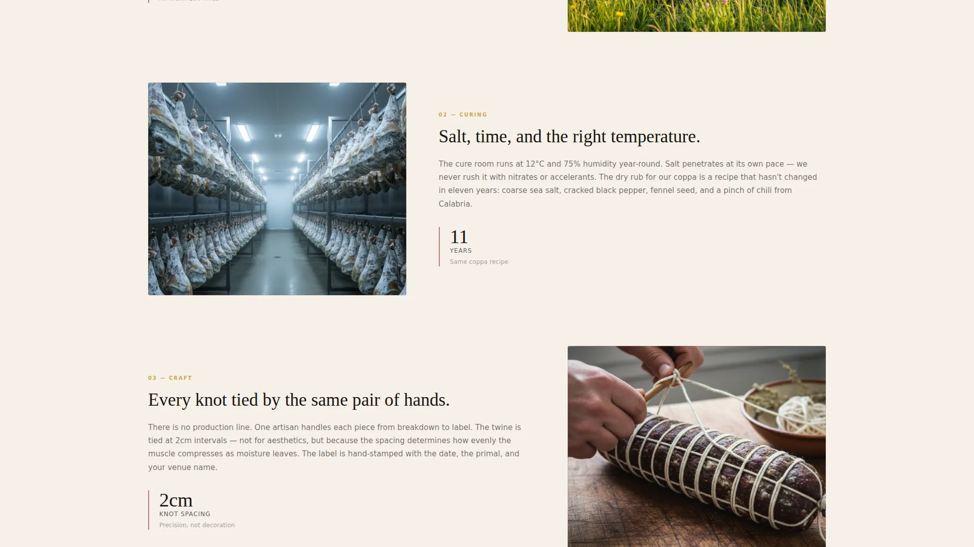 Artisan Charcuterie Landing Page Template
