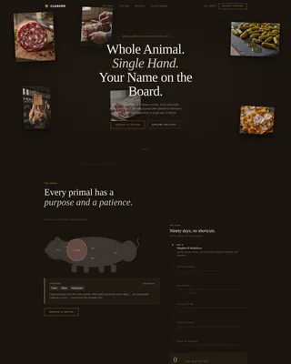 Artisan Charcuterie Landing Page Template