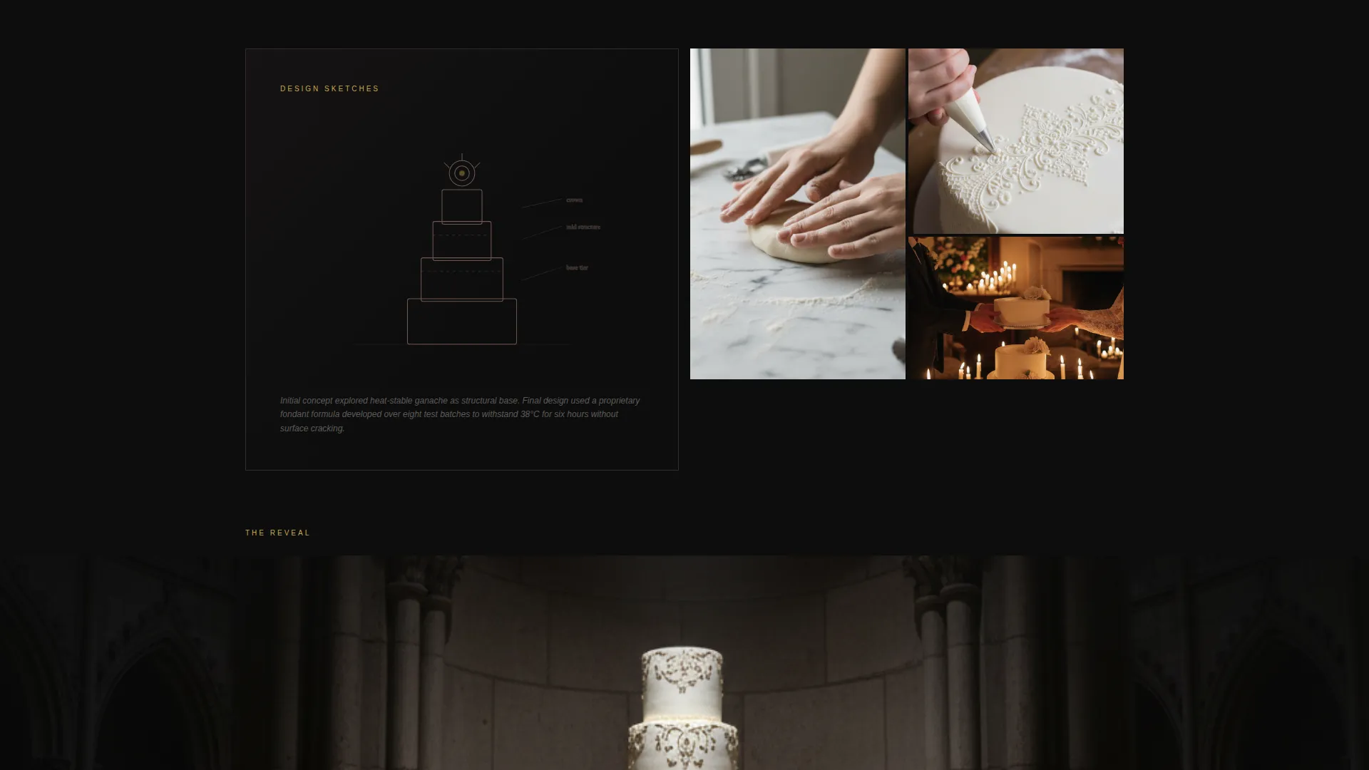 Dark Immersive Cake Decorator Landing Page Template