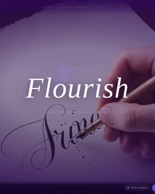 Elegant Calligrapher Portfolio Landing Page Template