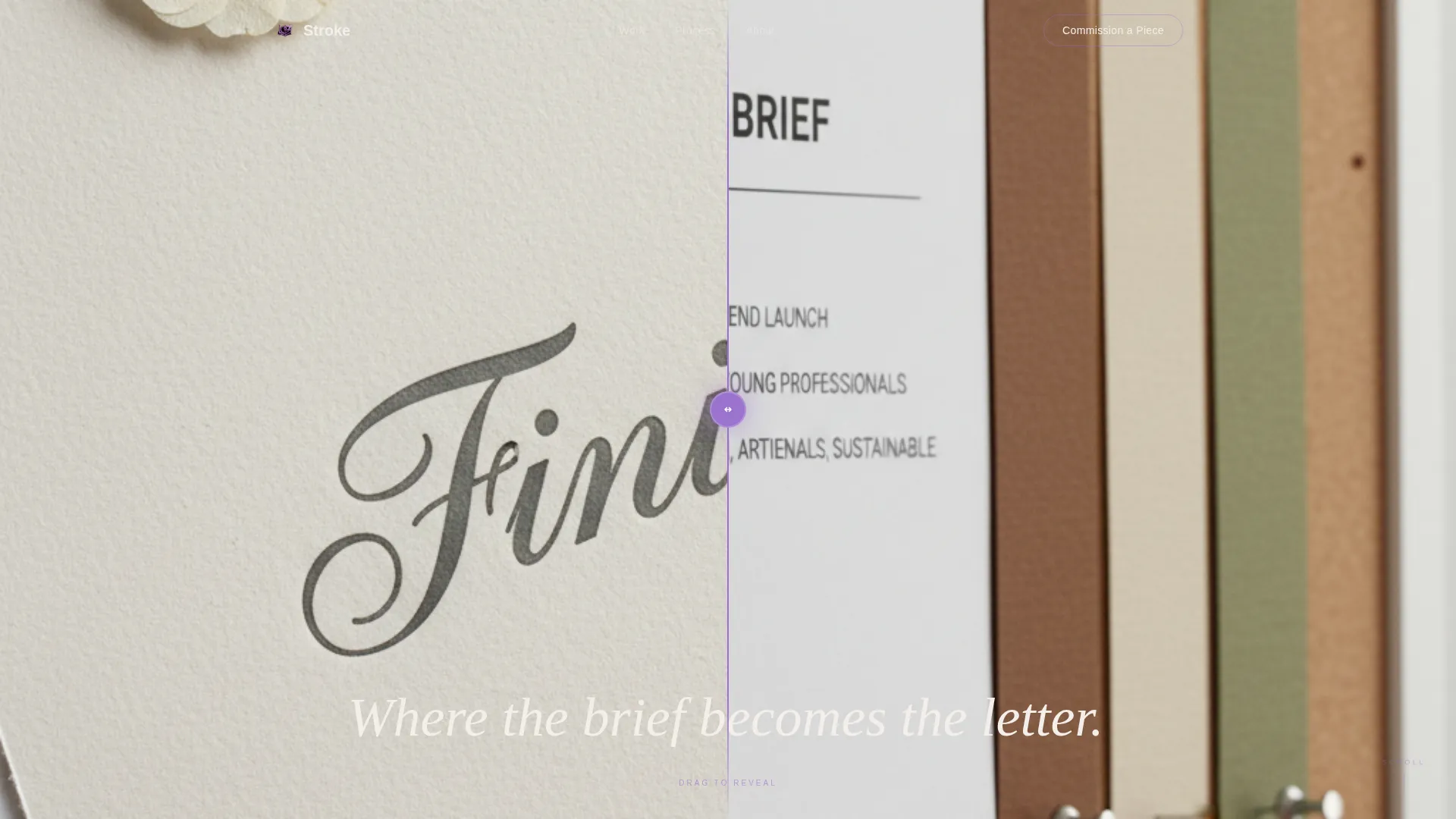Calligrapher Case Study Portfolio Landing Page