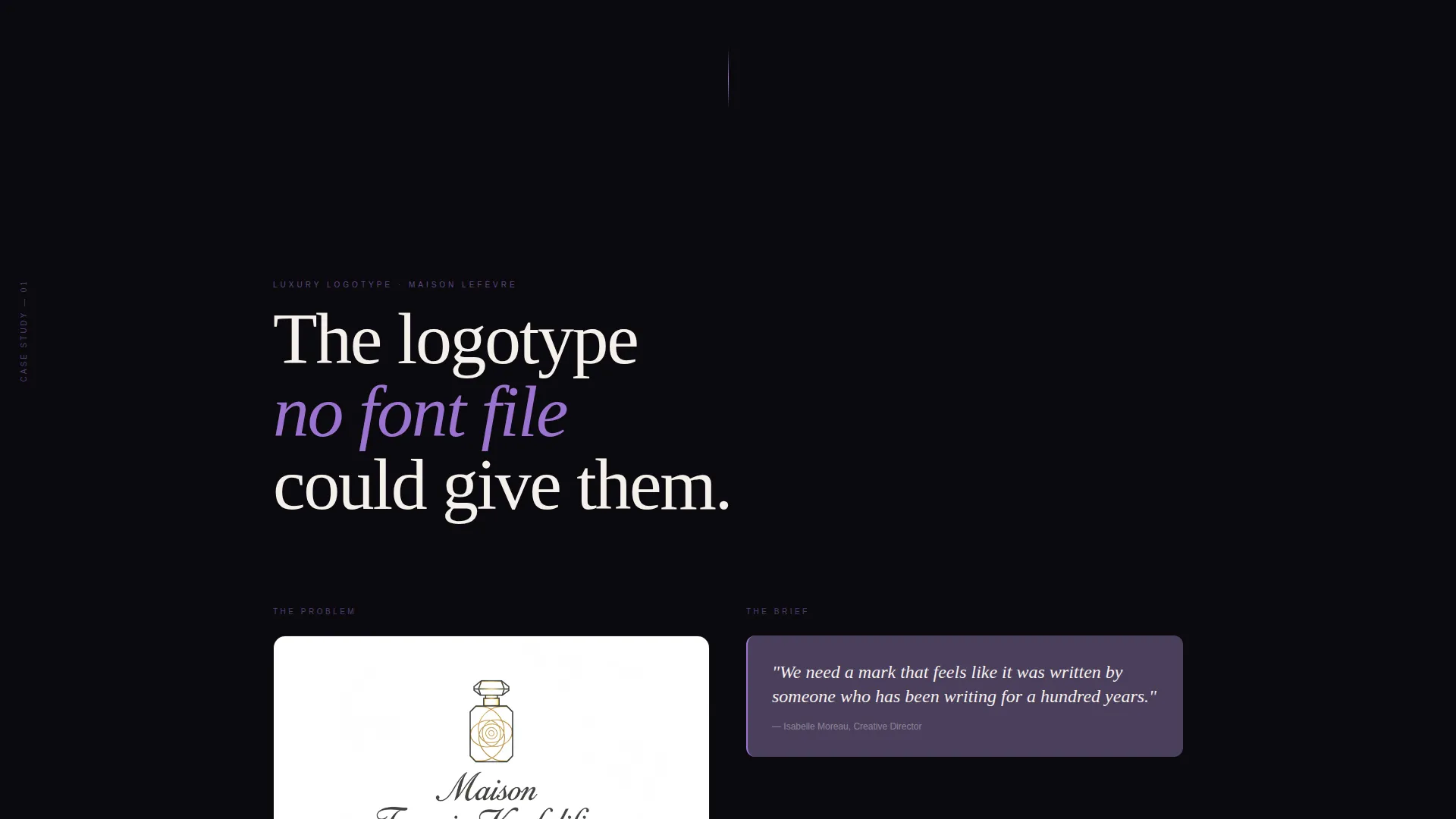 Calligrapher Case Study Portfolio Landing Page