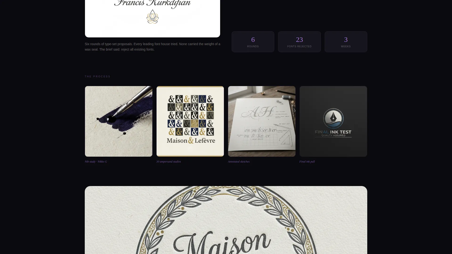 Calligrapher Case Study Portfolio Landing Page