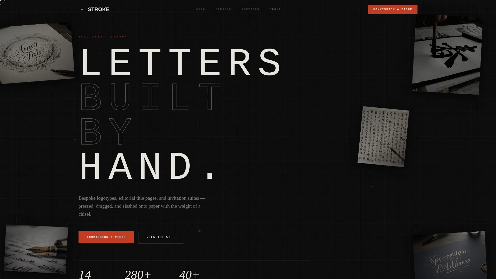 Bold Calligrapher Portfolio Landing Page Template