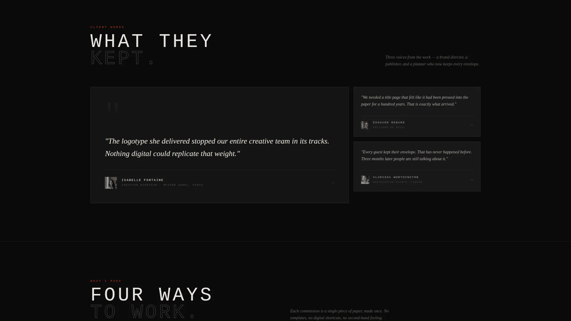 Bold Calligrapher Portfolio Landing Page Template