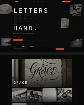 Bold Calligrapher Portfolio Landing Page Template