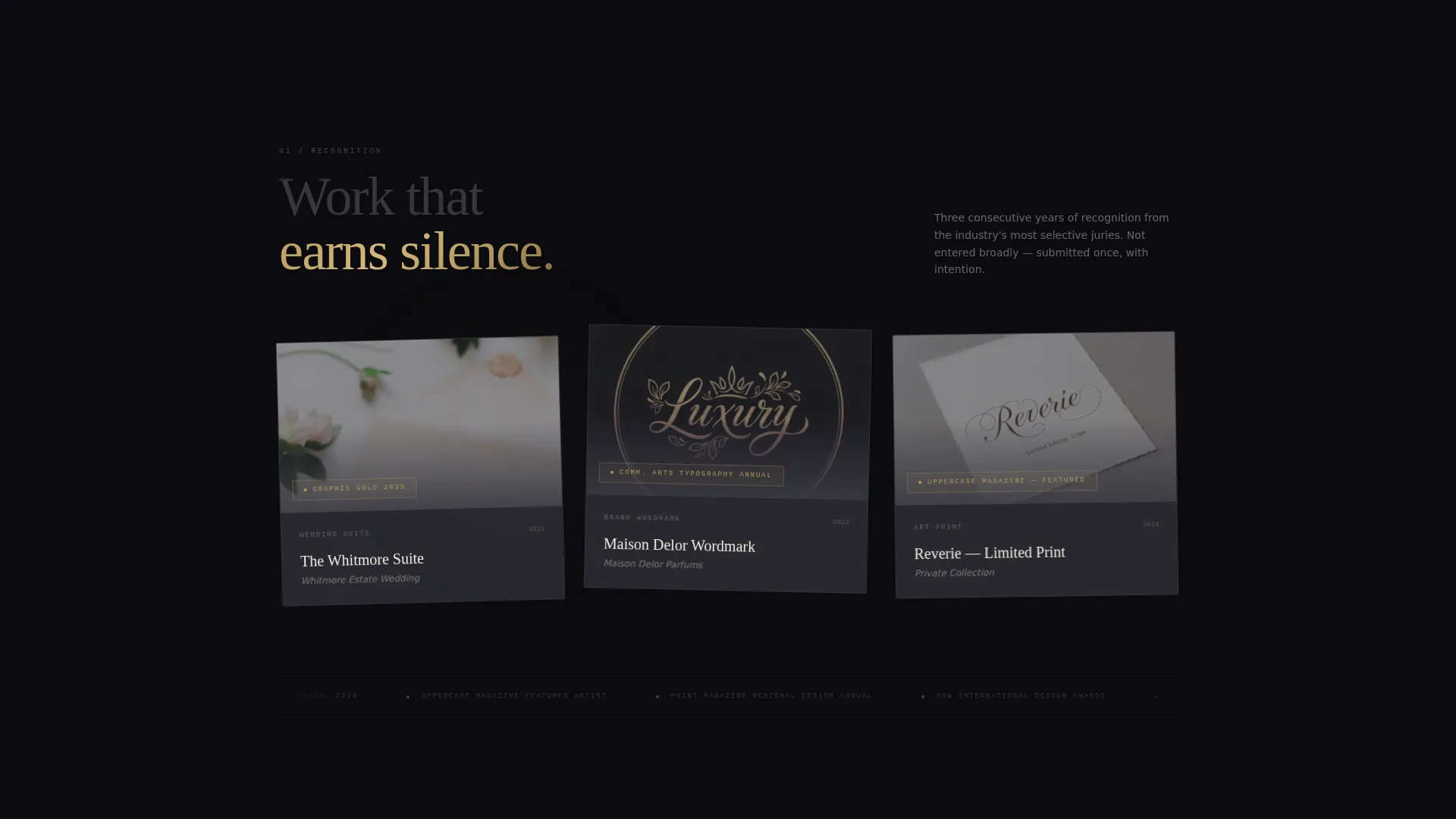 Dark Immersive Calligrapher Landing Page Template
