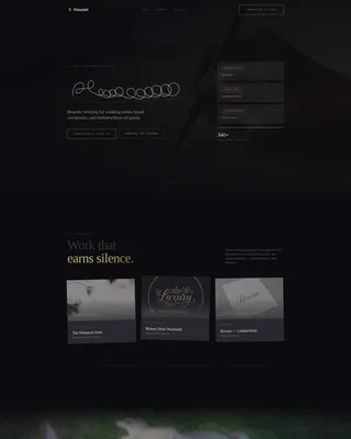 Dark Immersive Calligrapher Landing Page Template
