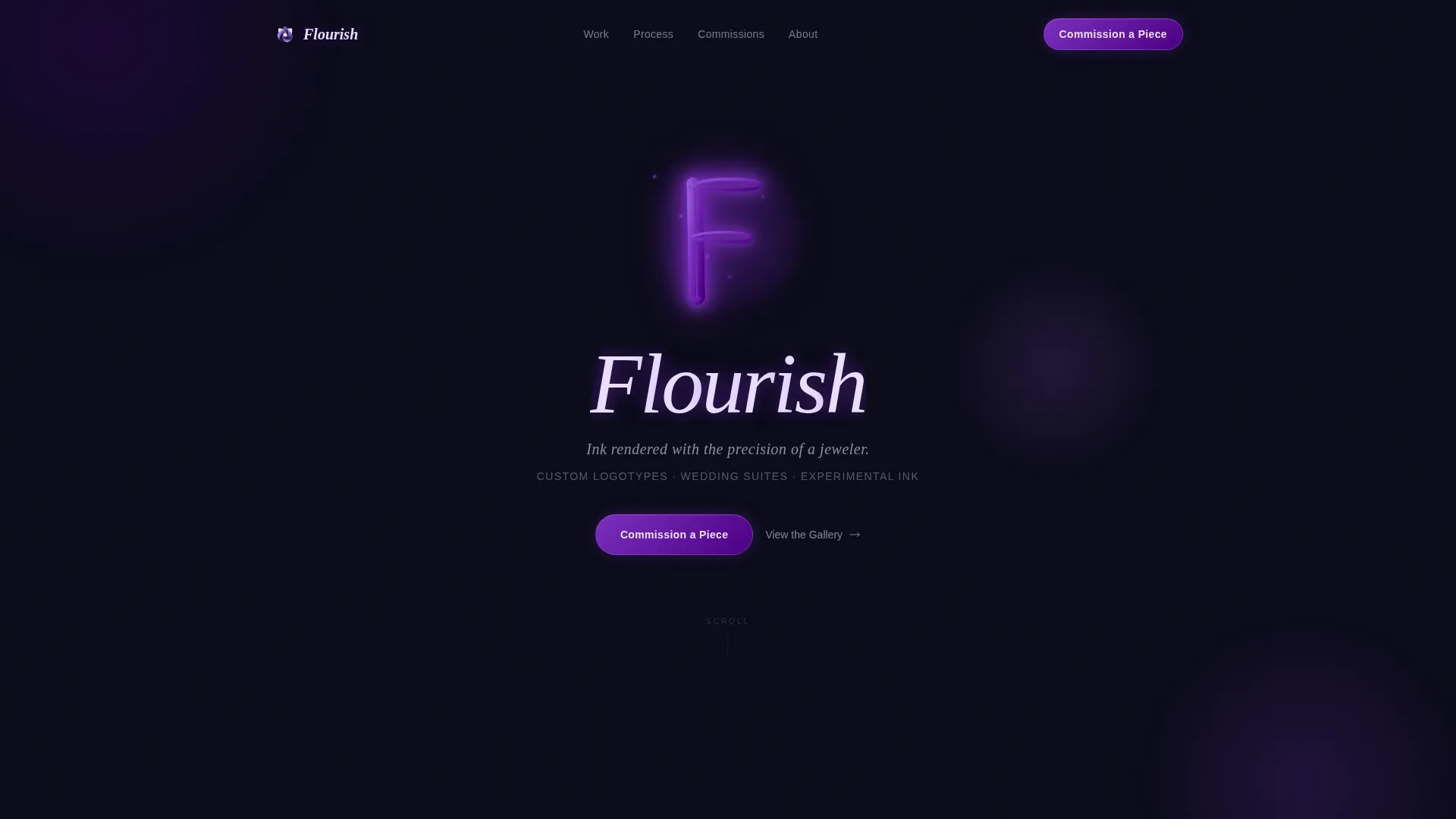 Calligrapher Portfolio Landing Page Template