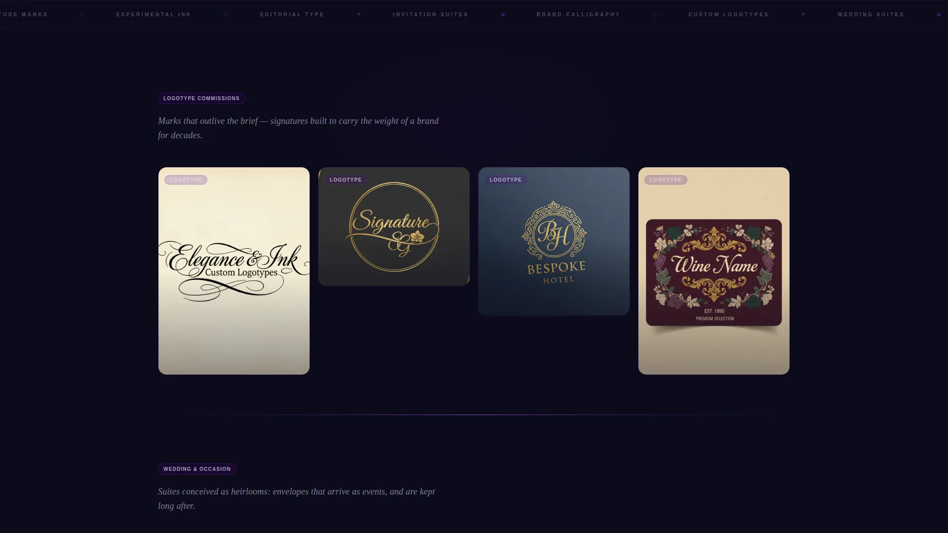 Calligrapher Portfolio Landing Page Template