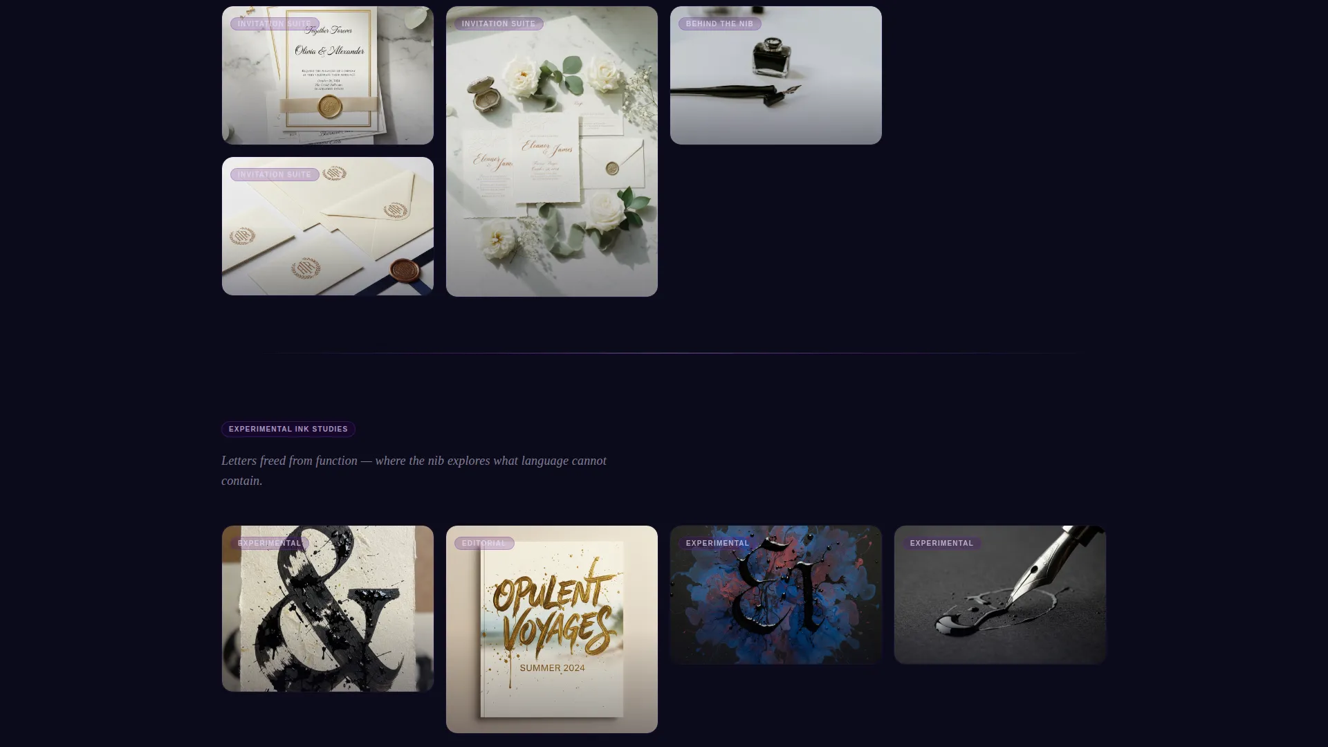Calligrapher Portfolio Landing Page Template
