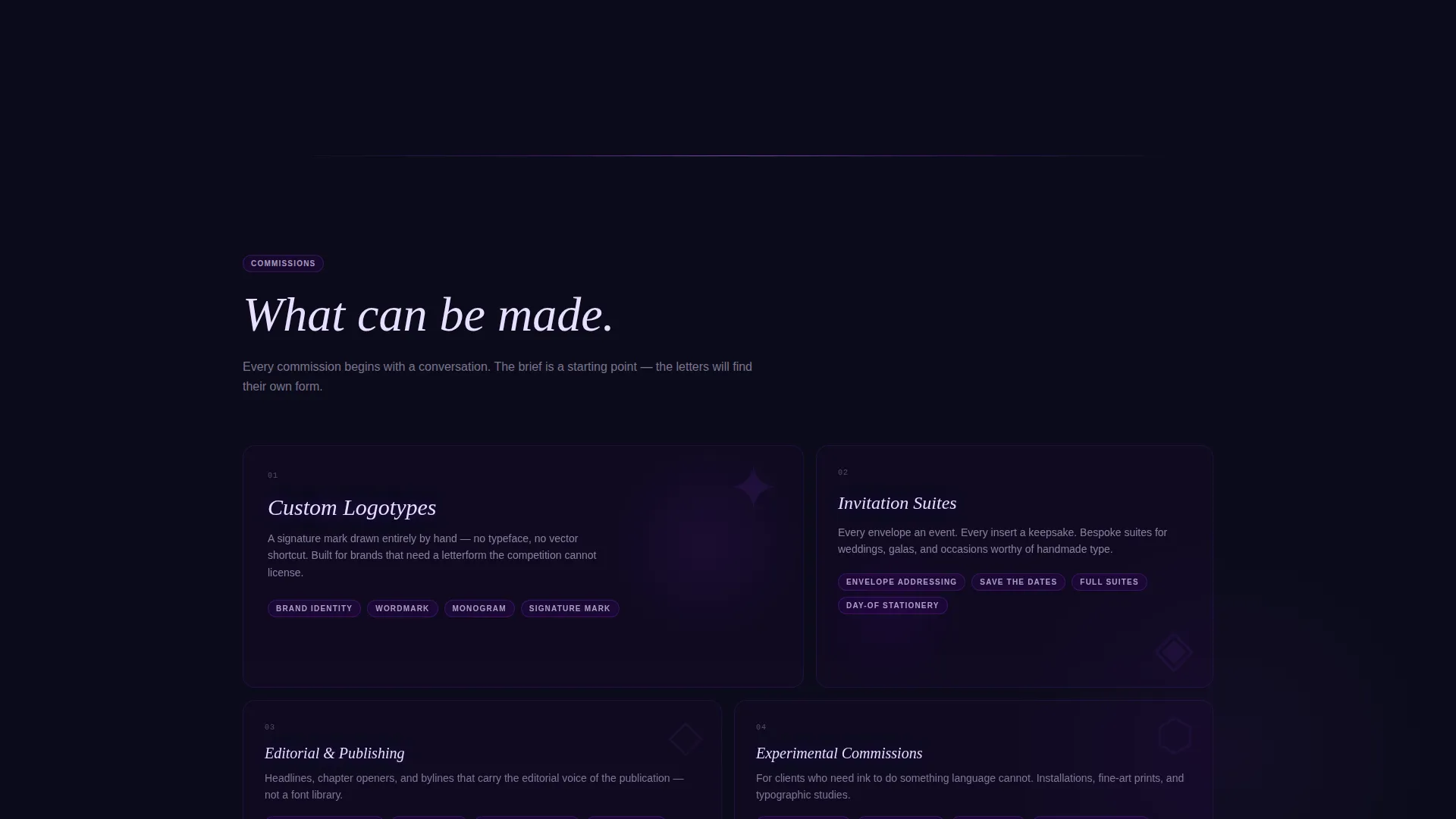 Calligrapher Portfolio Landing Page Template