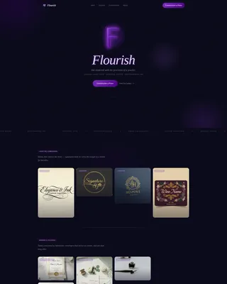 Calligrapher Portfolio Landing Page Template