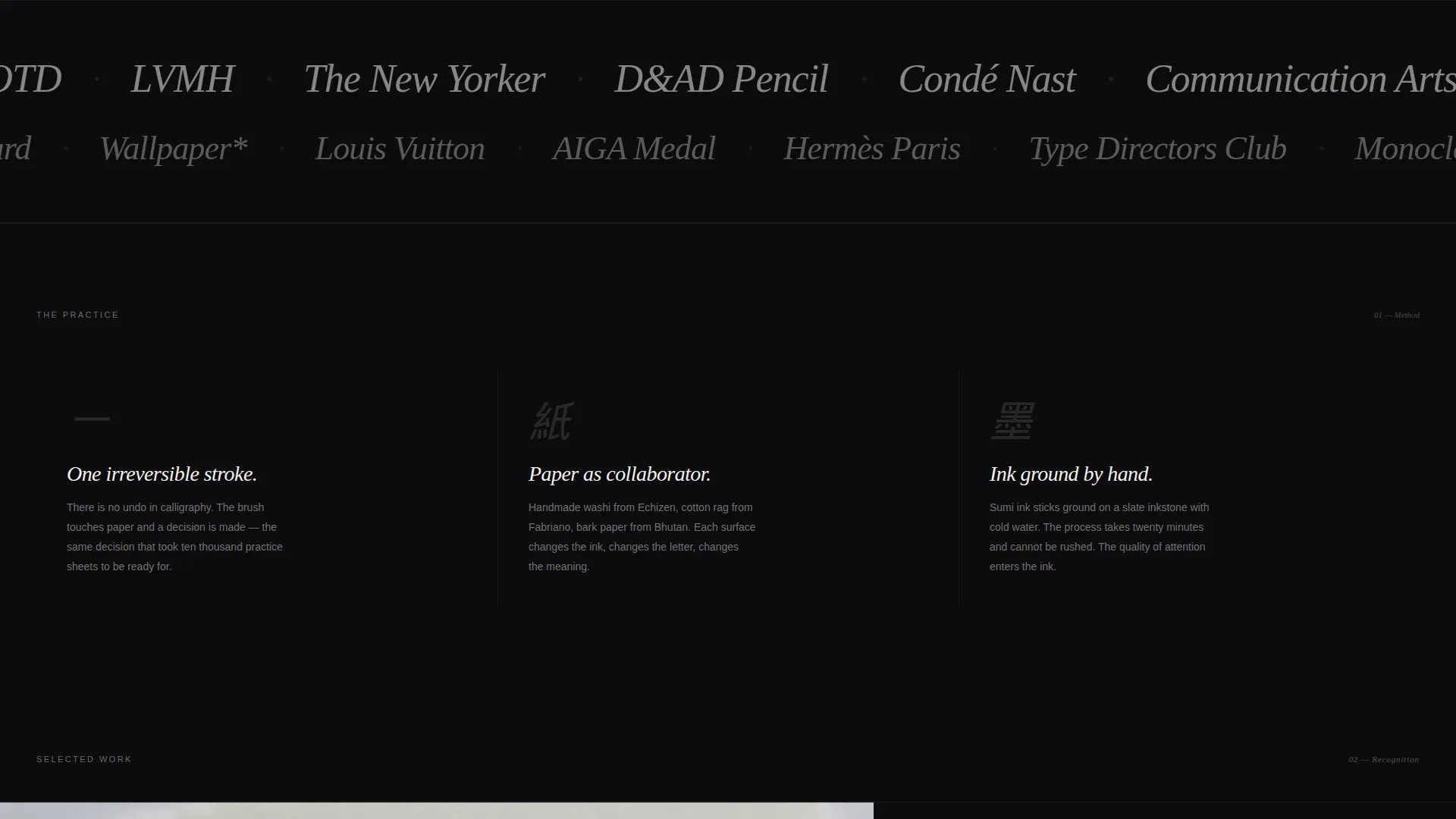 Elegant Calligrapher Portfolio Landing Page Template