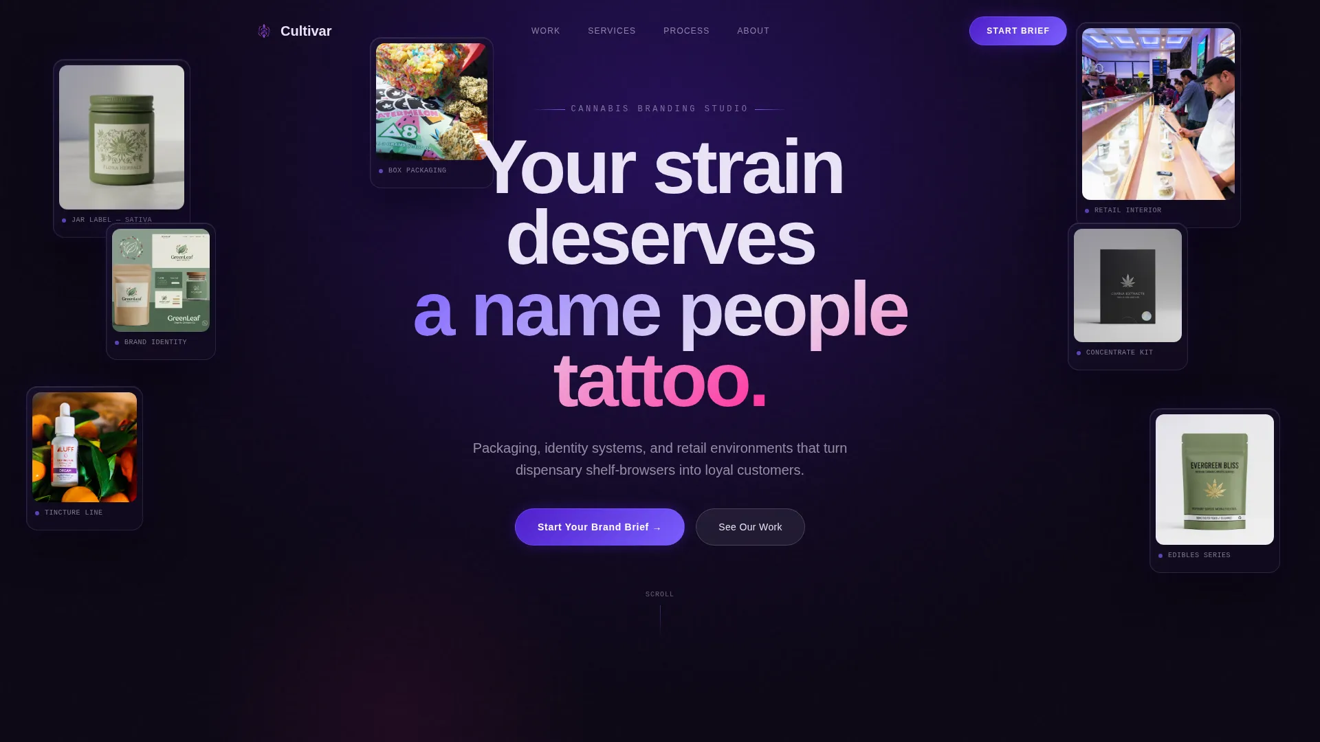 Cannabis Branding Agency Landing Page Template