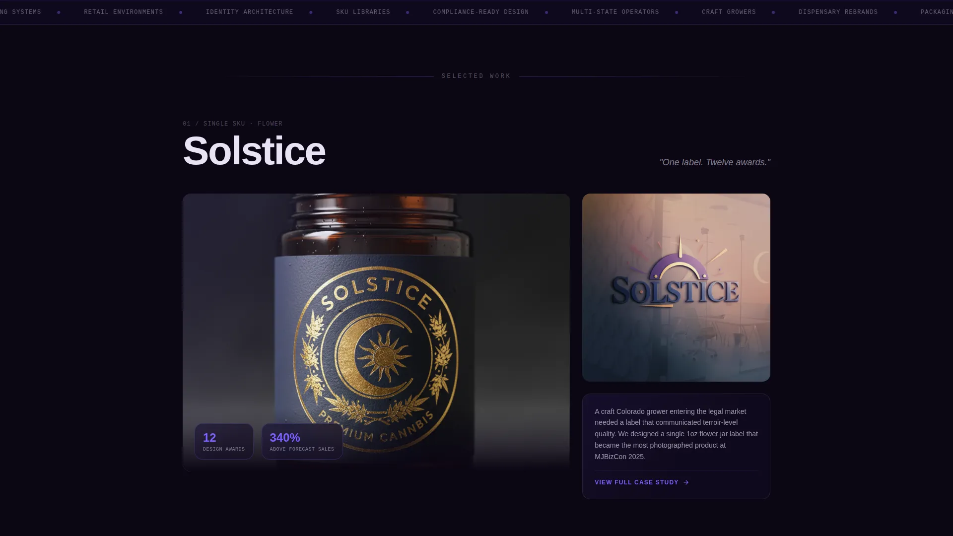 Cannabis Branding Agency Landing Page Template