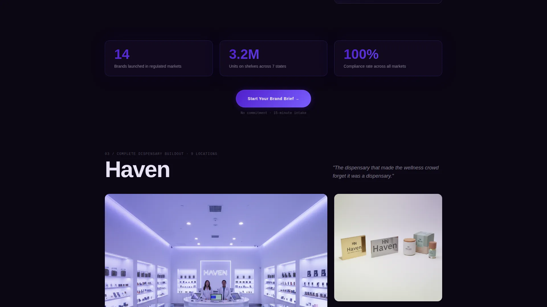 Cannabis Branding Agency Landing Page Template