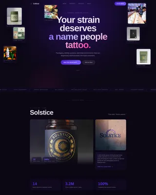 Cannabis Branding Agency Landing Page Template