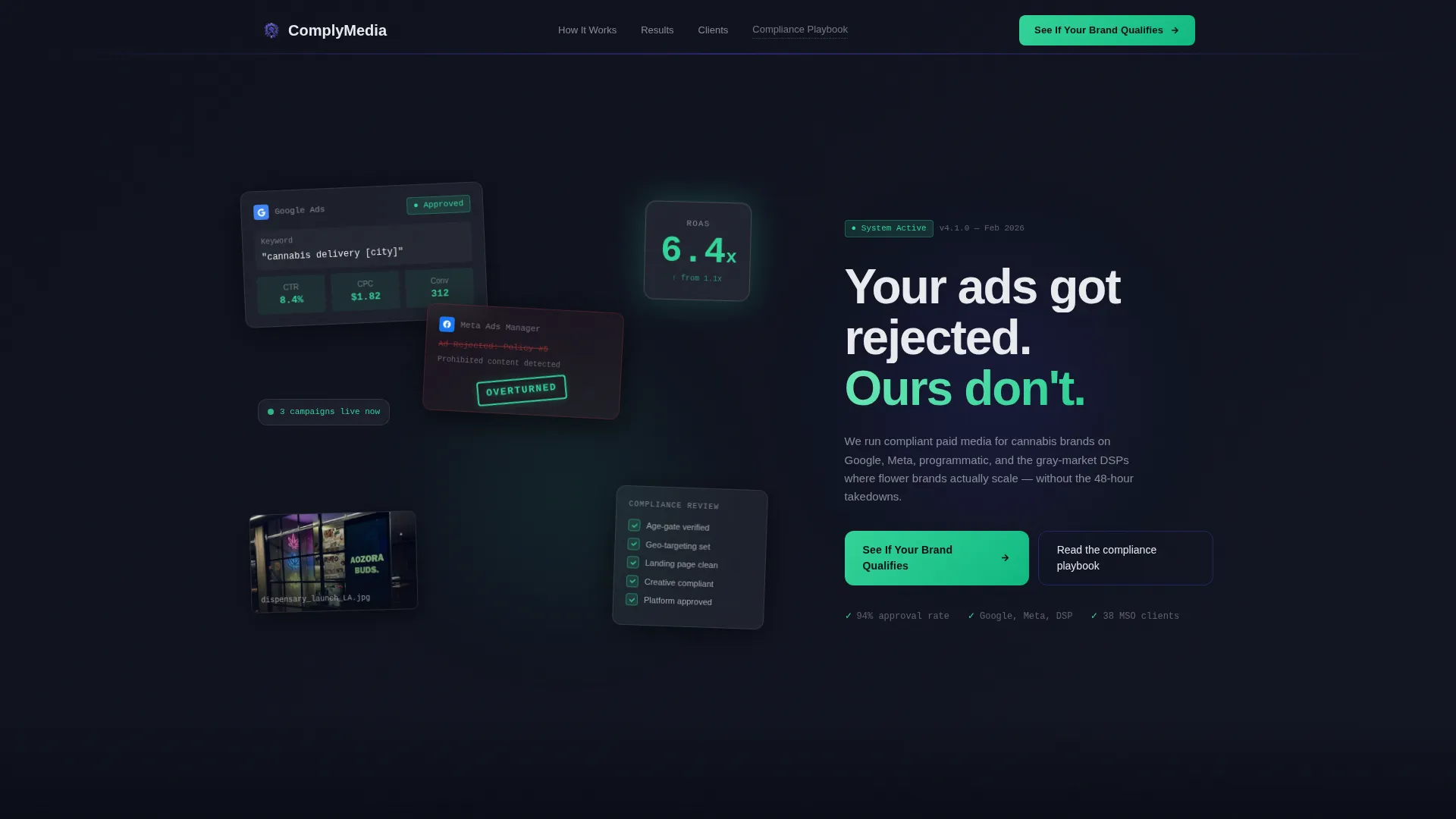 Cannabis PPC Agency Landing Page Template