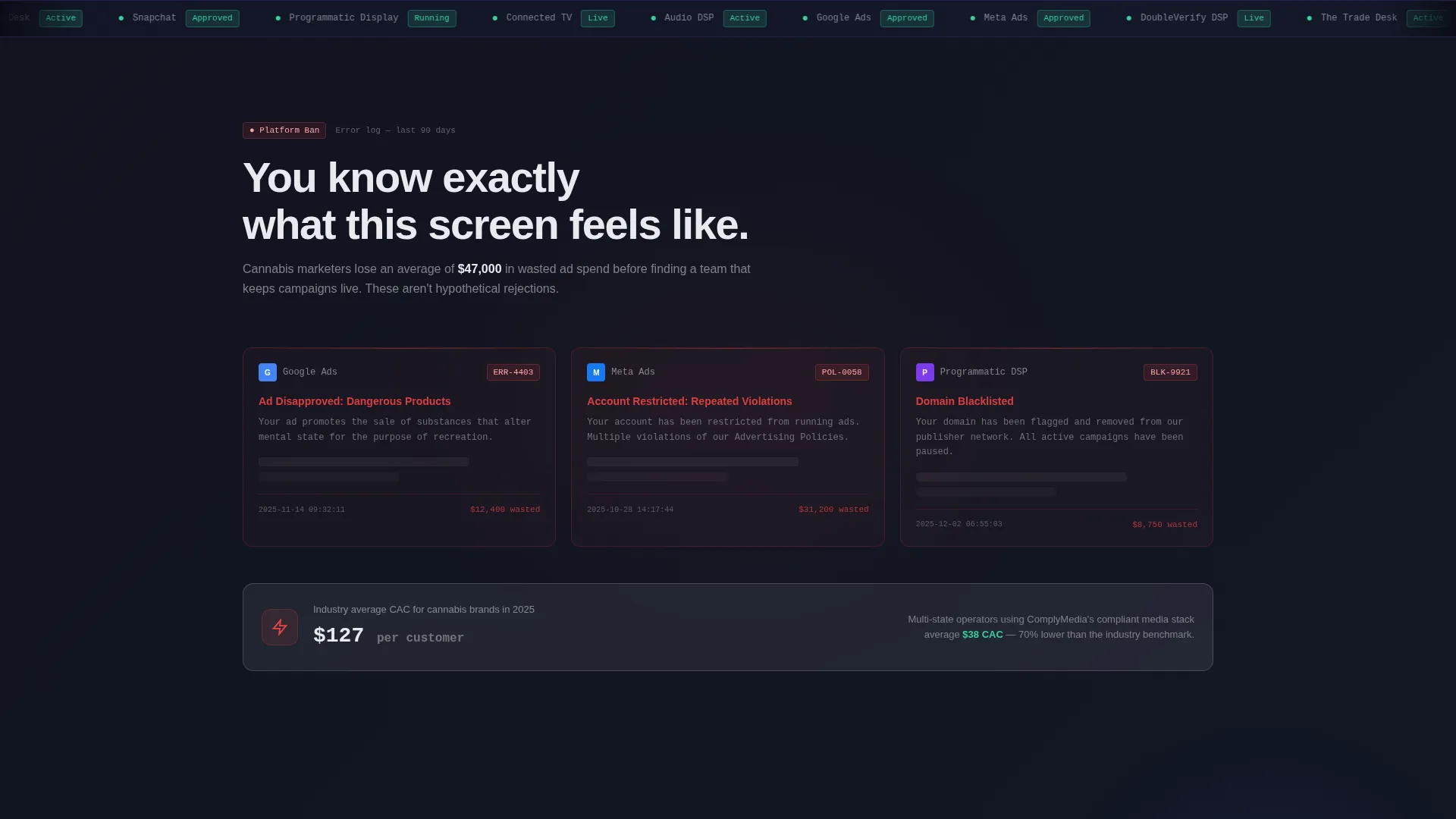 Cannabis PPC Agency Landing Page Template