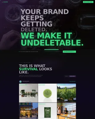 Cannabis Social Media Agency Landing Page Template
