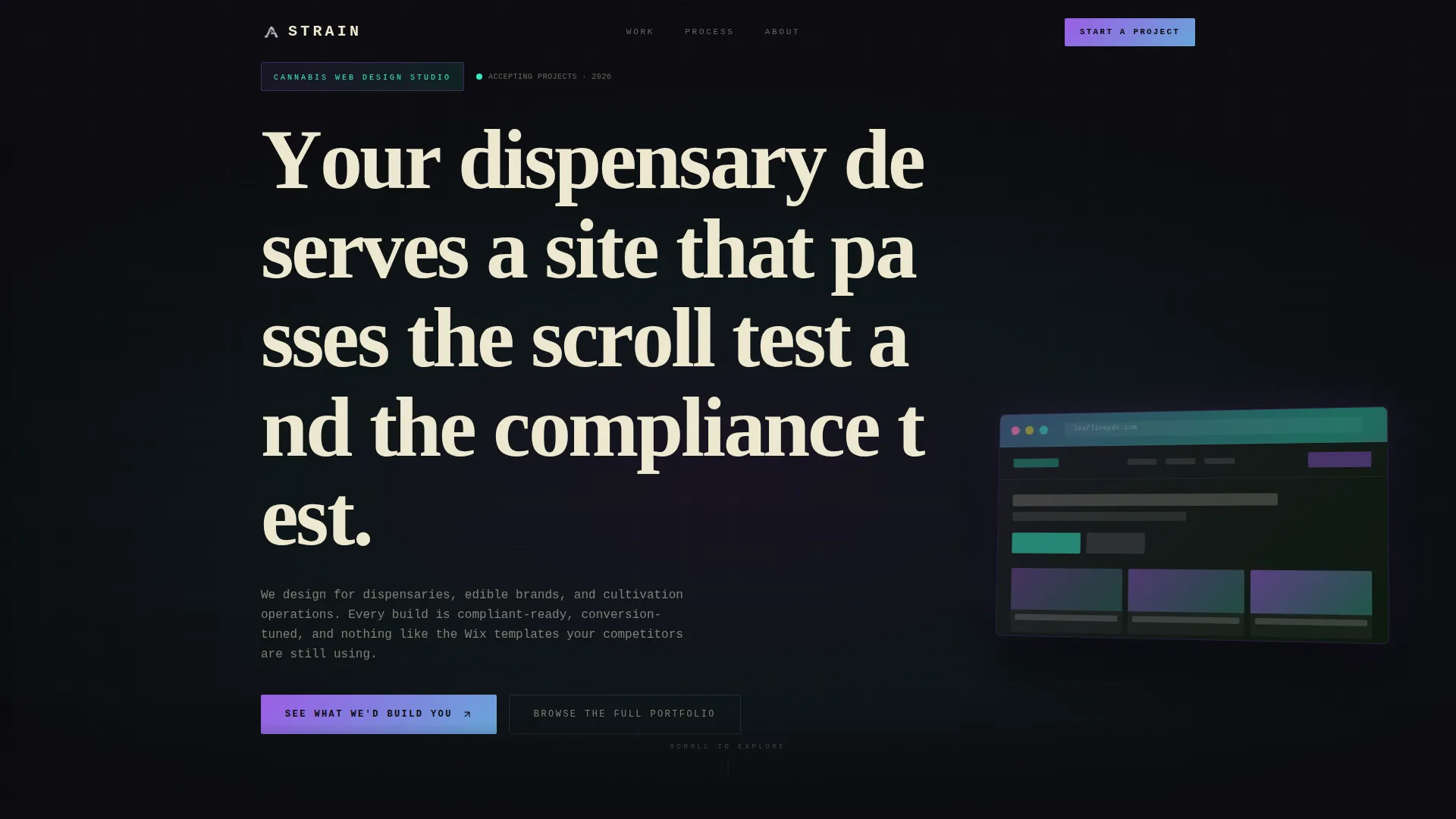 Iridescent Cannabis Agency Landing Page Template