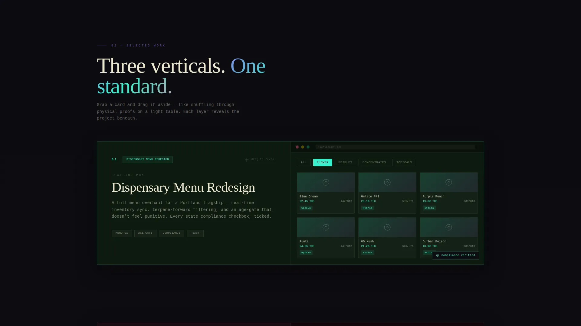 Iridescent Cannabis Agency Landing Page Template