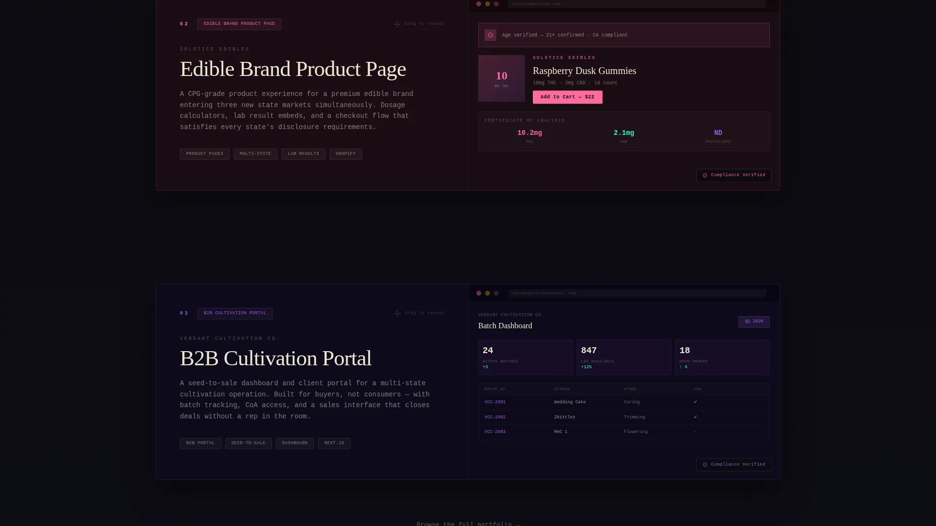 Iridescent Cannabis Agency Landing Page Template
