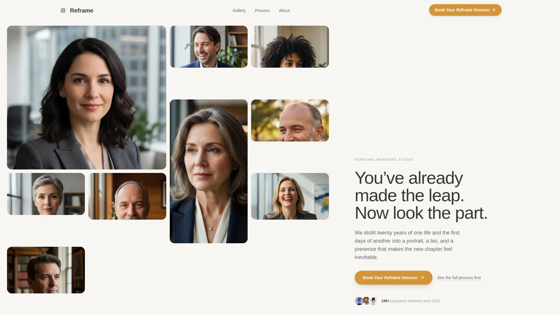 Executive Bio Landing Page Template for Career Changers