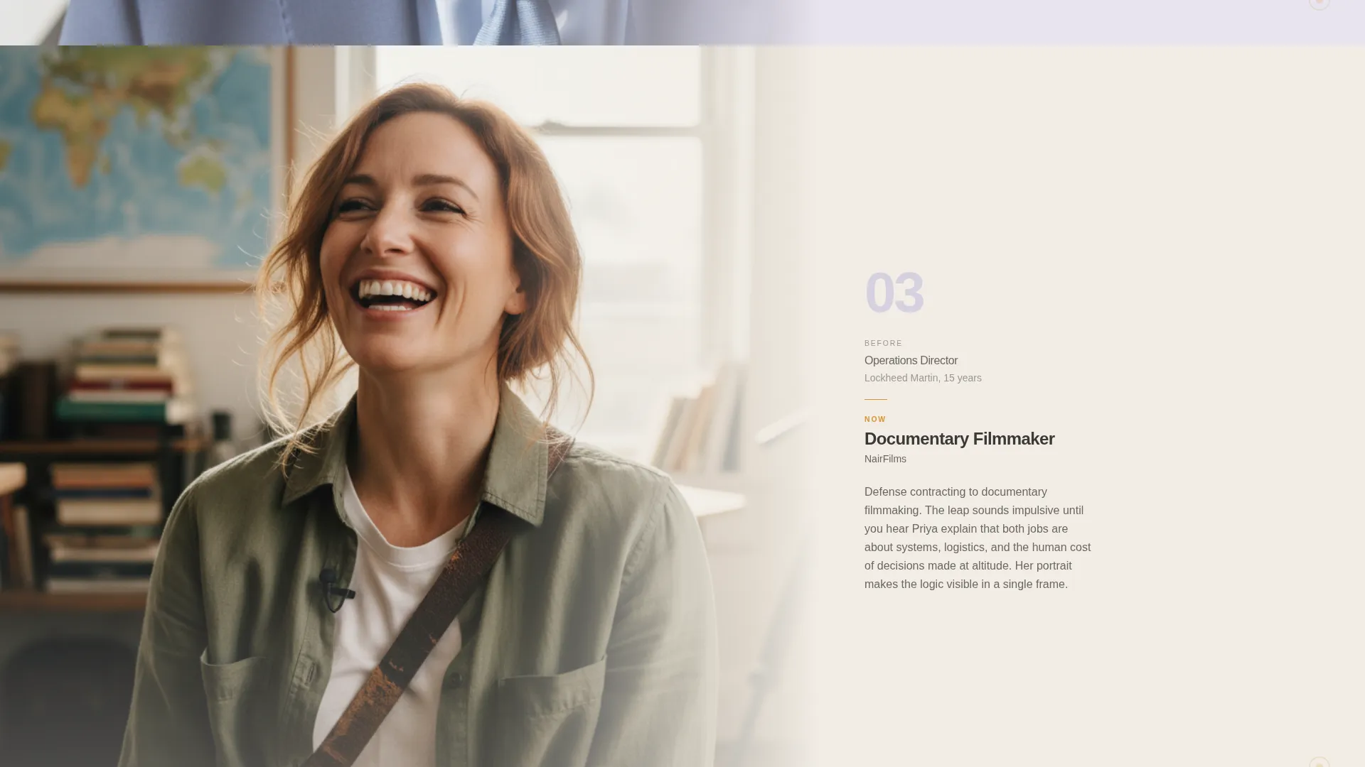 Executive Bio Landing Page Template for Career Changers