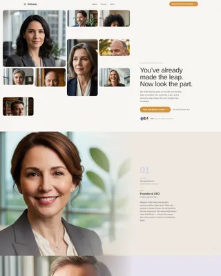 Executive Bio Landing Page Template for Career Changers