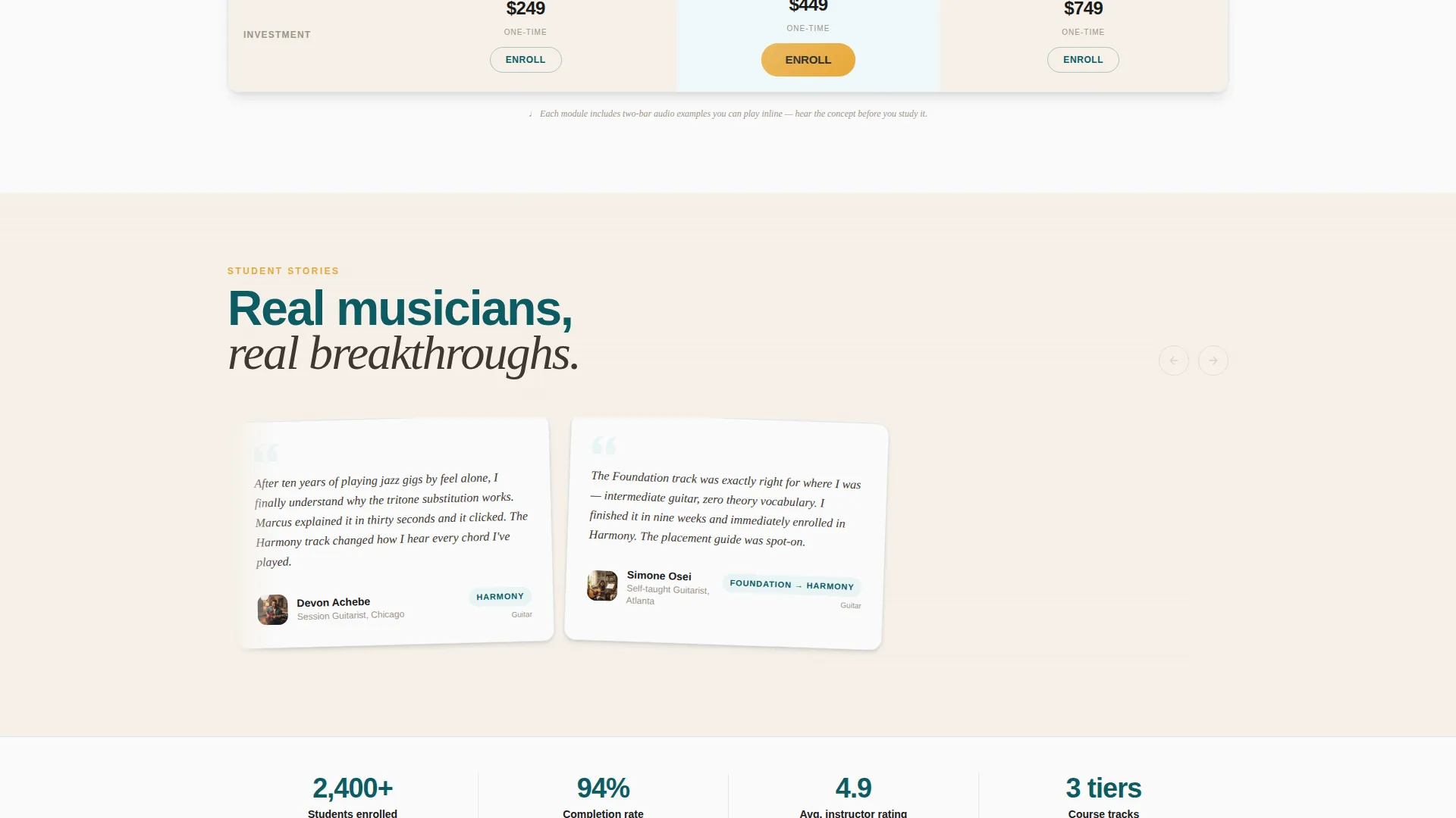 Music Theory Education Professional Website Template