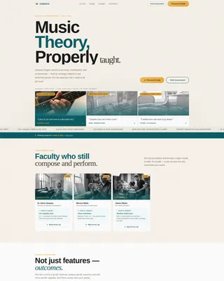 Music Theory Education Professional Website Template