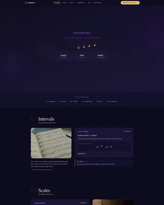 Music Theory Education Specialist Professional Website Template