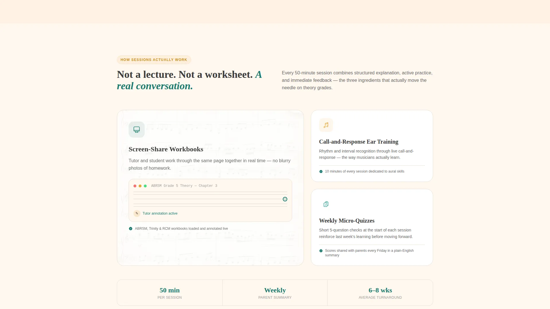 Music Theory Education Booking Website Template