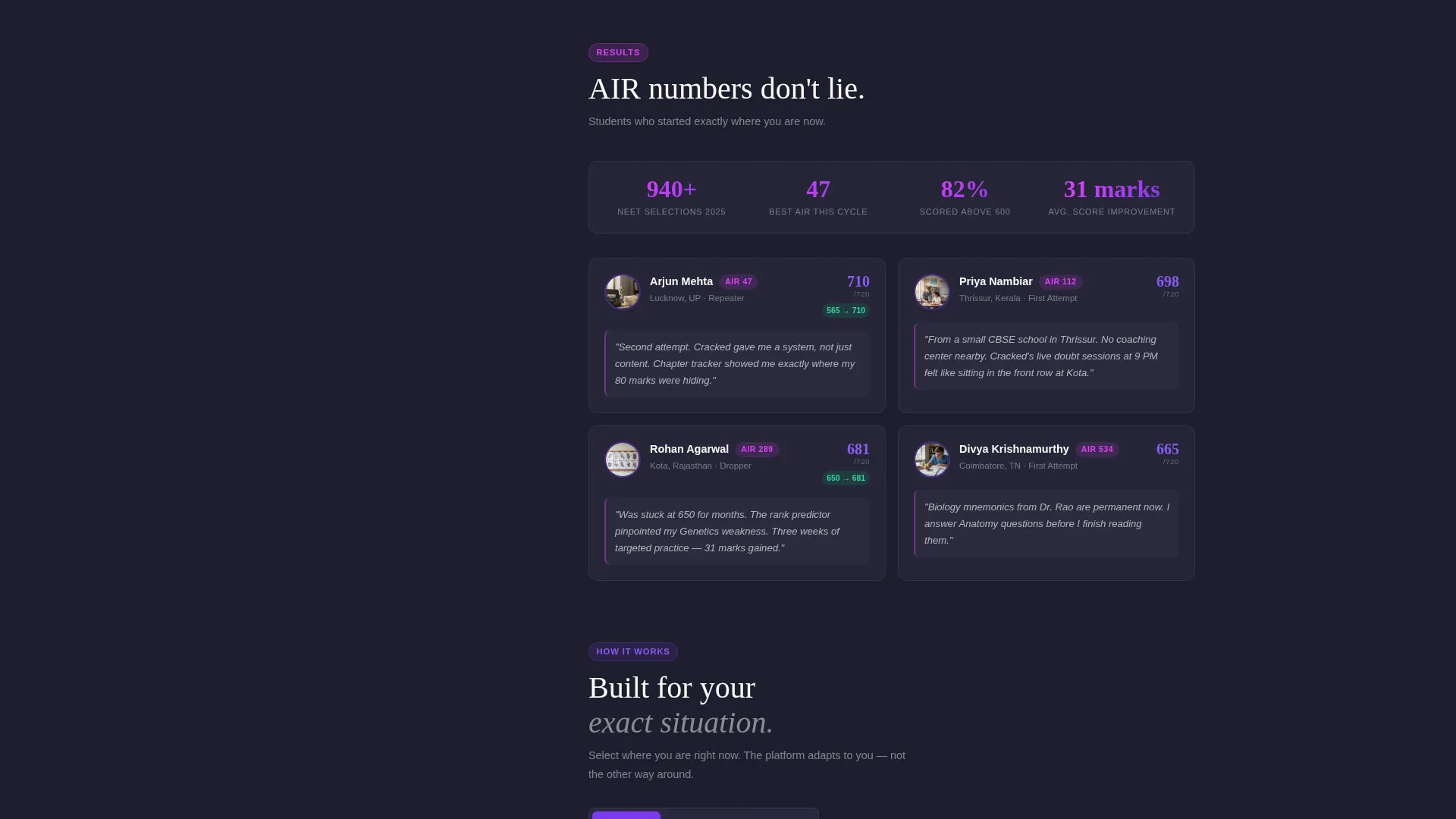 NEET-UG Coaching Sidebar Landing Page Template