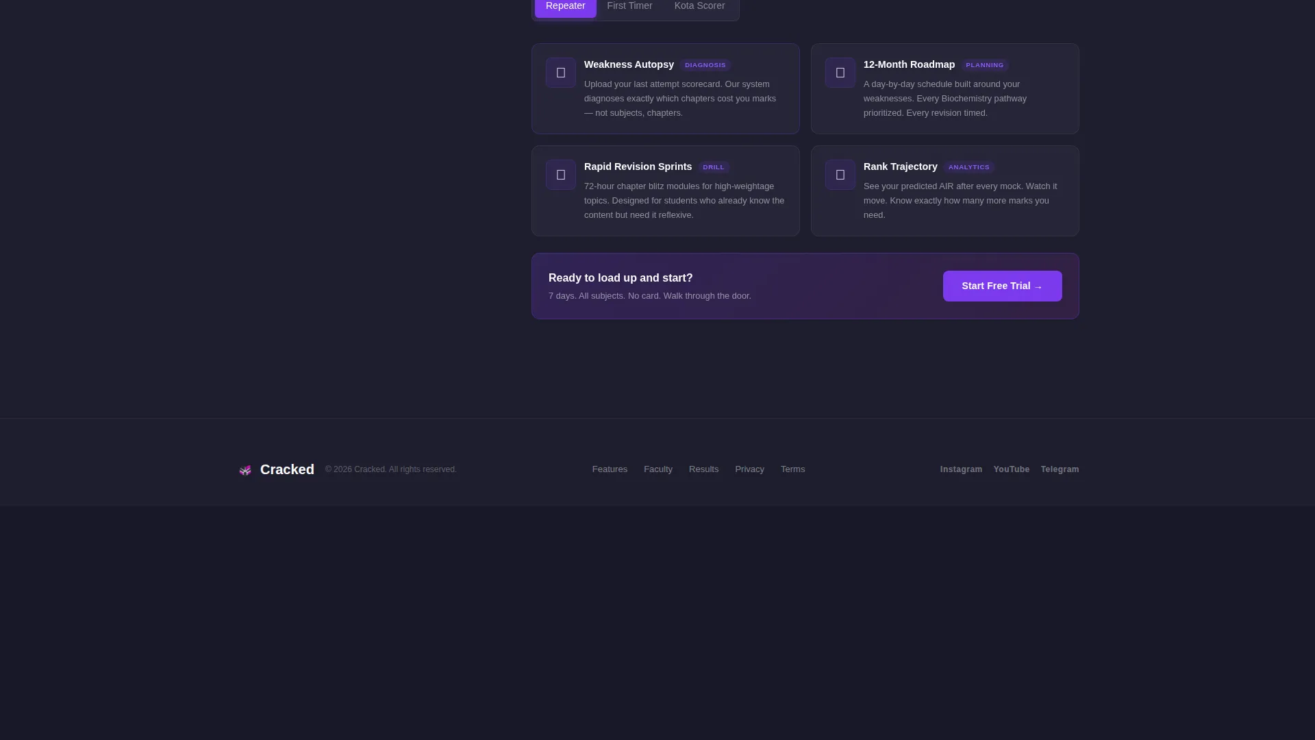 NEET-UG Coaching Sidebar Landing Page Template