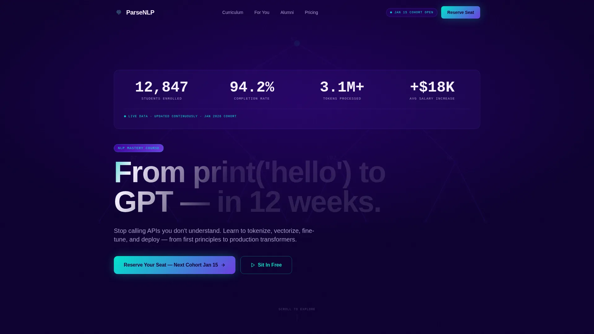 NLP Online Course Landing Page Template